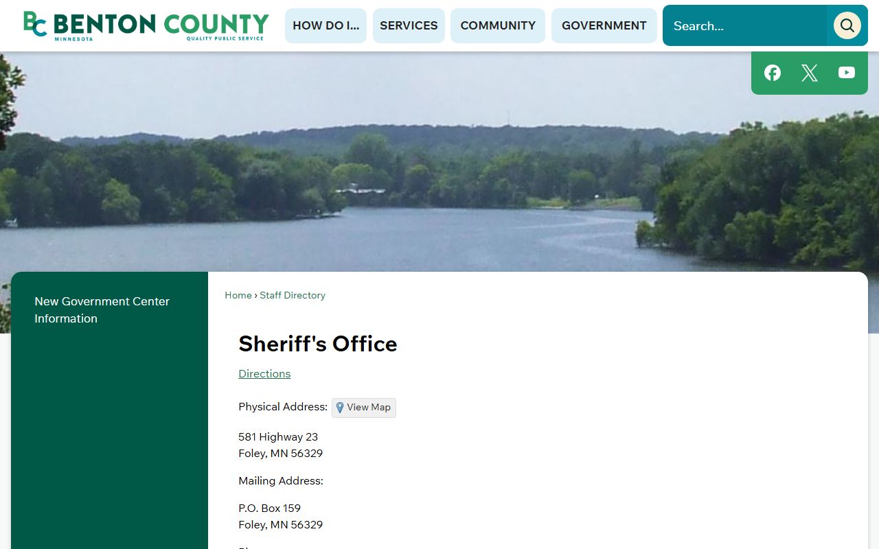 Benton County arrest records Sheriff's Office directory